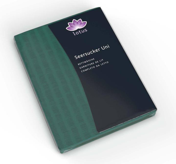 Produktbild Lotus Bettwaren Bettwäsche Satin Seersucker uni (Duvetbezug, 200 x 210 cm)