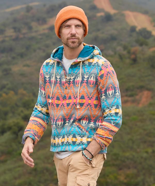 Produktbild Joe Browns Bright Aztec Button Detail Hoodie (M)