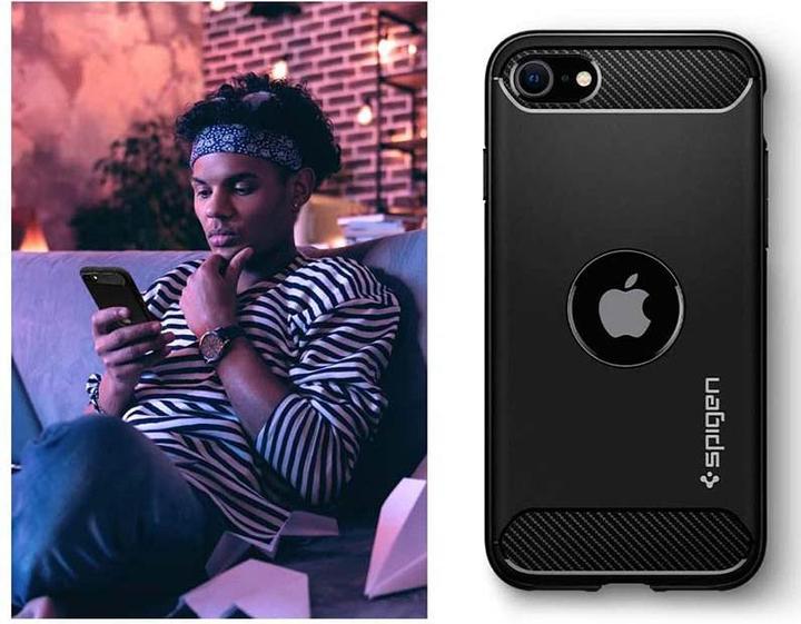Actual product image Spigen Rugged Armor (Apple iPhone SE (2nd Gen), Apple iPhone SE (3rd Gen))