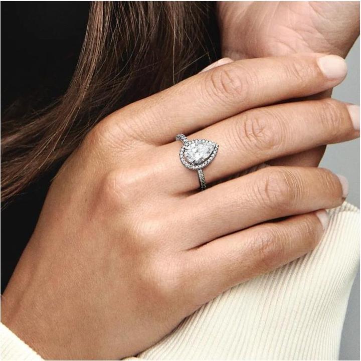 Immagine prodotto Pandora Anello con corona di pere scintillanti (54, 925 Argento)