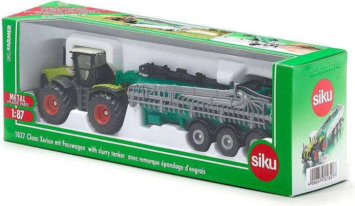 Produktbild Siku Claas Xerion mit Fasswagen