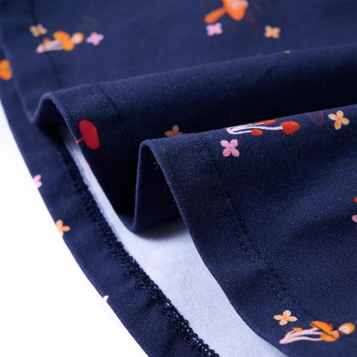 Produktbild VidaXL Kinderkleid Marineblau 140,Material: 92 % Baumwolle. 8 (140)