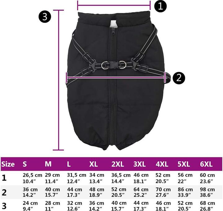 Image du produit VidaXL Manteau pour chien avec harnais Imperméable Réfléchissant (52, Manteau pour chien)