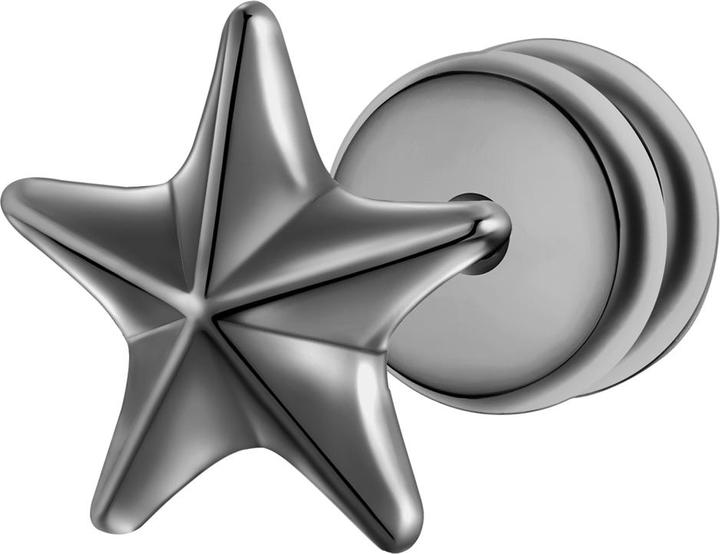 True Rebels Herren Ohrstecker Stern - 36724 (Edelstahl)