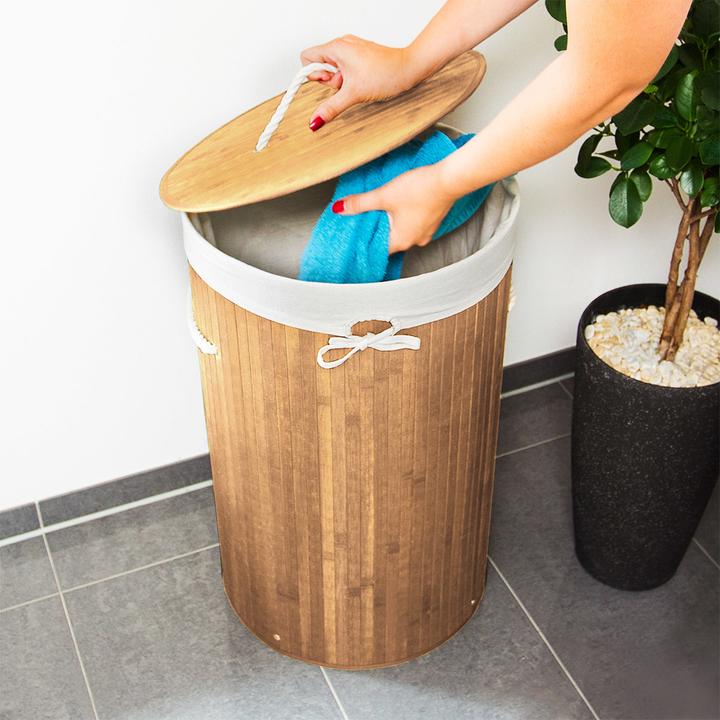 Actual product image Relaxdays Round Hamper (70 l)