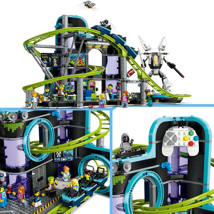 Actual product image LEGO Rollercoaster with robot mech (60421, LEGO City)