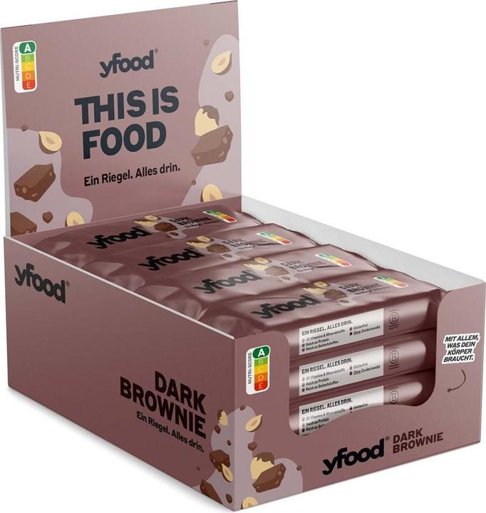Produktbild YFood Brownie & Roasted Nuts (Nuss, Brownie, 12 Stk., 720 g)