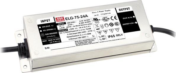 Produktbild MeanWell Dimmable LED Driver IP65 24V 3.15A 75W