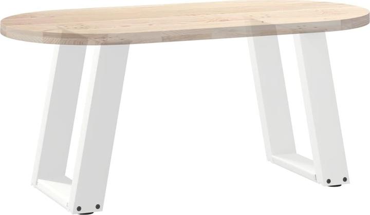 Actual product image VidaXL Coffee table legs U-shape 2 pcs. White 28x(42-43) cm steel table leg