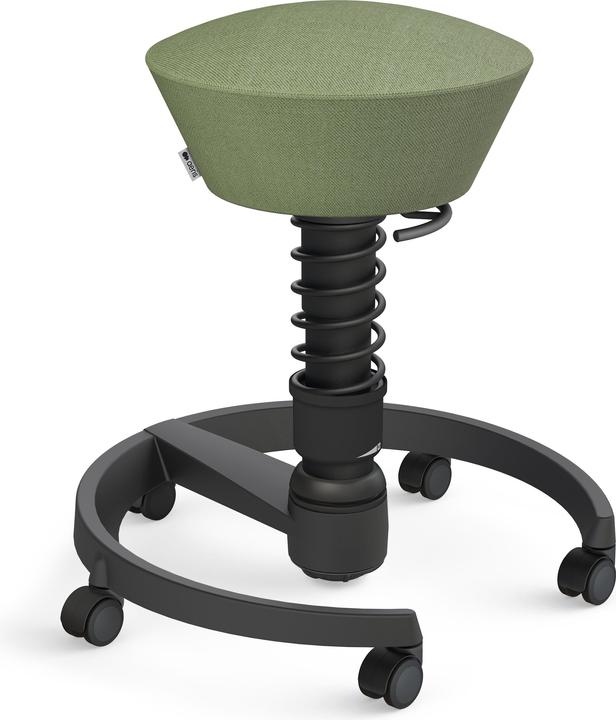 Actual product image Aeris Stool Swopper 102HBSTBK black/green, with castors