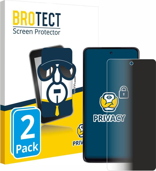 Productafbeelding BROTECT Anti-spionnetje privacyfolie Beschermfolie tegen blauw licht (2 Stuk, Motorola Moto G24)