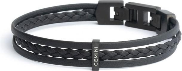 Gemini Ter Black M-L (Nappaleder und schwarzes Edelstahl)