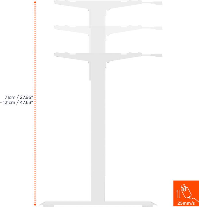 Actual product image Celexon electric height-adjustable desk Economy eAdjust-71121 - white, incl. table top 1