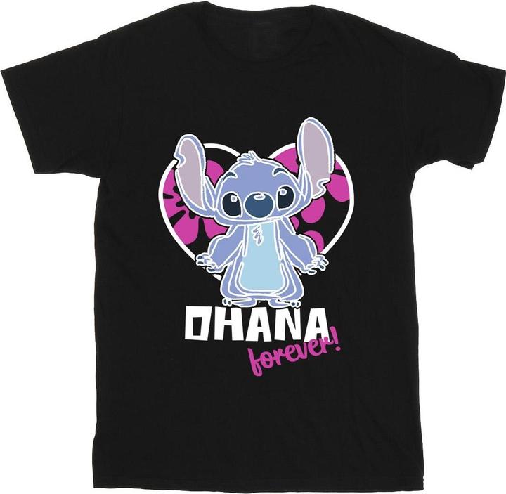 Disney Lilo And Stitch Ohana Forever Heart TShirt Mädchen