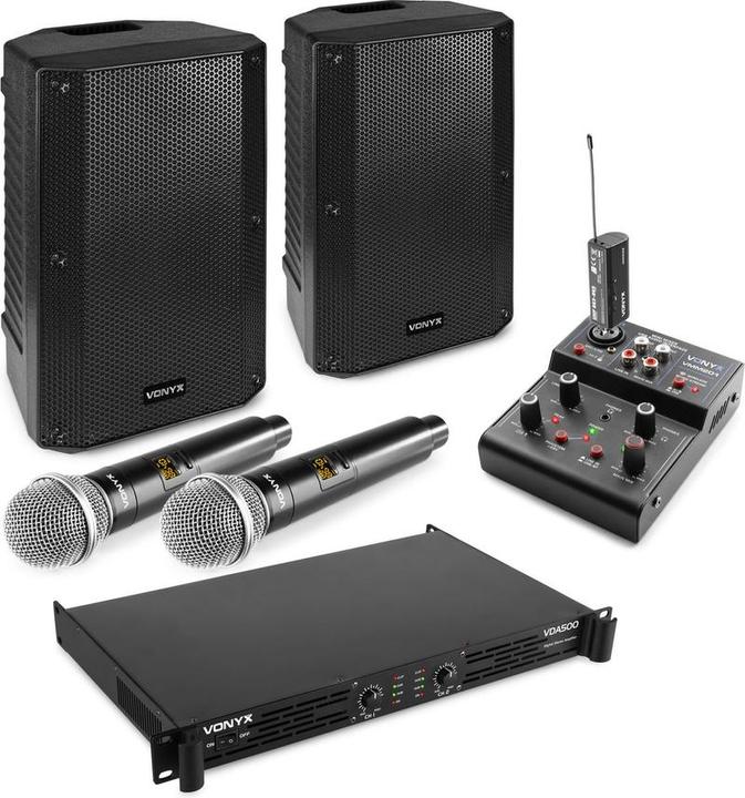 Actual product image Vonyx Karaoke set for adults - complete karaoke set - with 2x powerful speakers and wireless microph (Active)