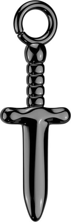 Actual product image Star Piercing Anhänger schwarz Dolch (Titanium G23, without brass)