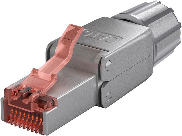 Actual product image Goobay CAT 6 field-wireable RJ45 plug, STP shielded (Network cable plug)