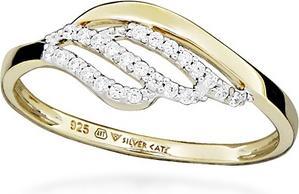 Produktbild Silver Cat Charming Gold Plated Cubic Zirconia Ring Sc567 (58)