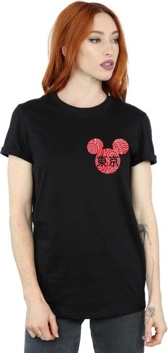 Actual product image Disney Womens/Ladies Mickey Mouse Symbol Cotton Boyfriend T-Shirt (S)