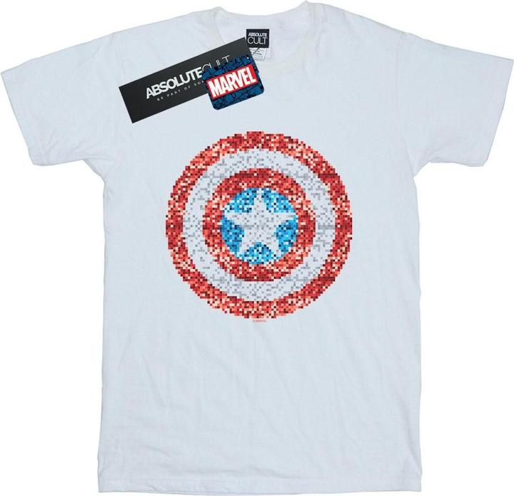 Image du produit - T-shirt CAPTAIN AMERICA PIXELATED SHIELD - Femme (S)