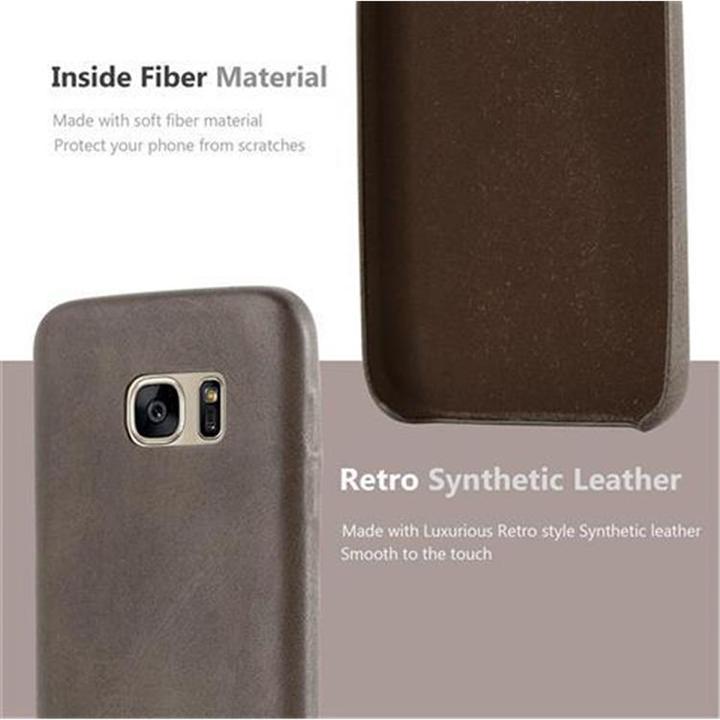 Actual product image Cadorabo Hard cover faux leather with texture (Samsung Galaxy S7)