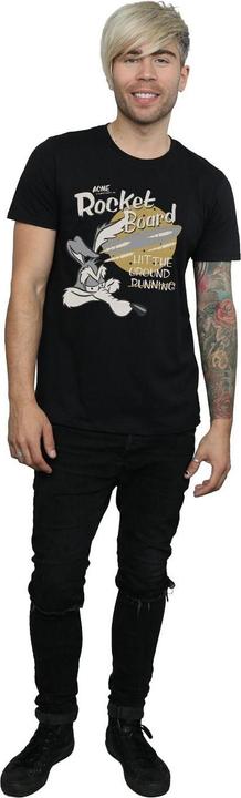 Image du produit Looney Tunes Mens Rocket Board Wile E Coyote Cotton T-Shirt (L)