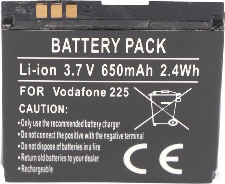 Actual product image AccuCell Battery Vodafone 125, 225, 246, Li3706T42P3h38385