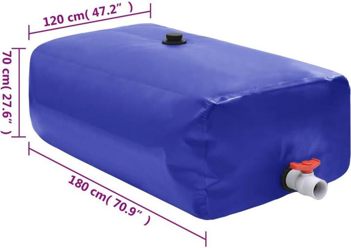 Actual product image VidaXL Wassertank mit Wasserhahn Faltbar 1500 L PVC (1500 l)