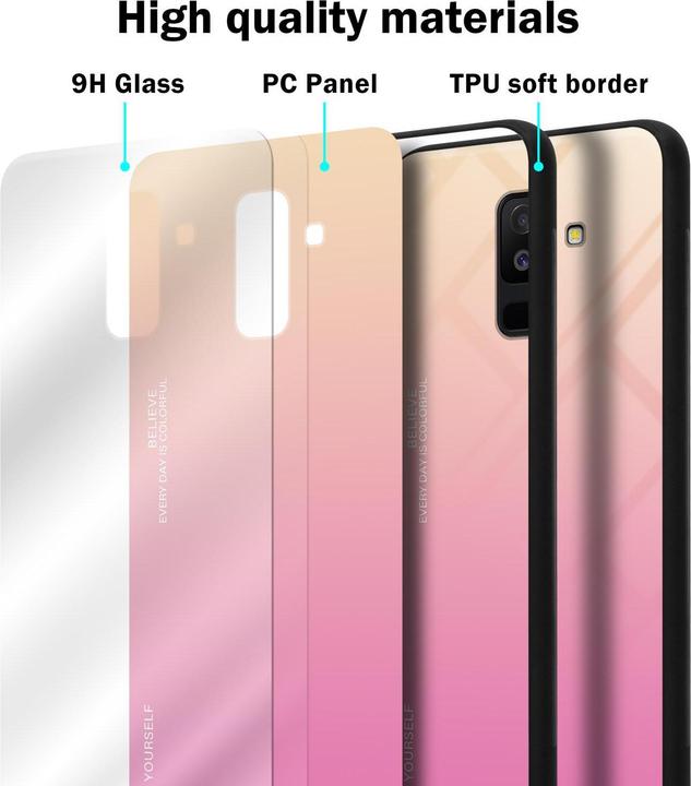 Produktbild Cadorabo TPU 2 Farben Glas Cover (Samsung Galaxy A6+)