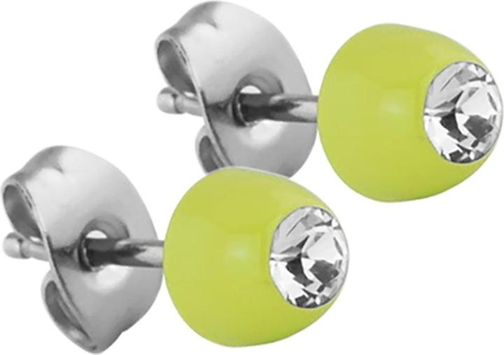 Produktbild Star Piercing Ohrstecker gelb mit Swarovski Kristall silber (ohne Messing, Chirurgenstahl 316L)