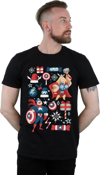 Immagine prodotto Thor And Captain America Christmas Day Maglietta Uomo (XL)