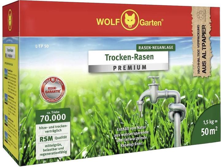 Produktbild Wolf-Garten Rasen Neuanlage Trocken Rasen L-TP 50 (Rasensamen)