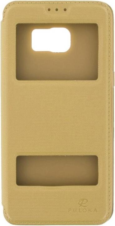 Produktbild Puloka Flip Case Samsung Galaxy S6 Edge Plus Gold (Samsung Galaxy S6 Edge+)