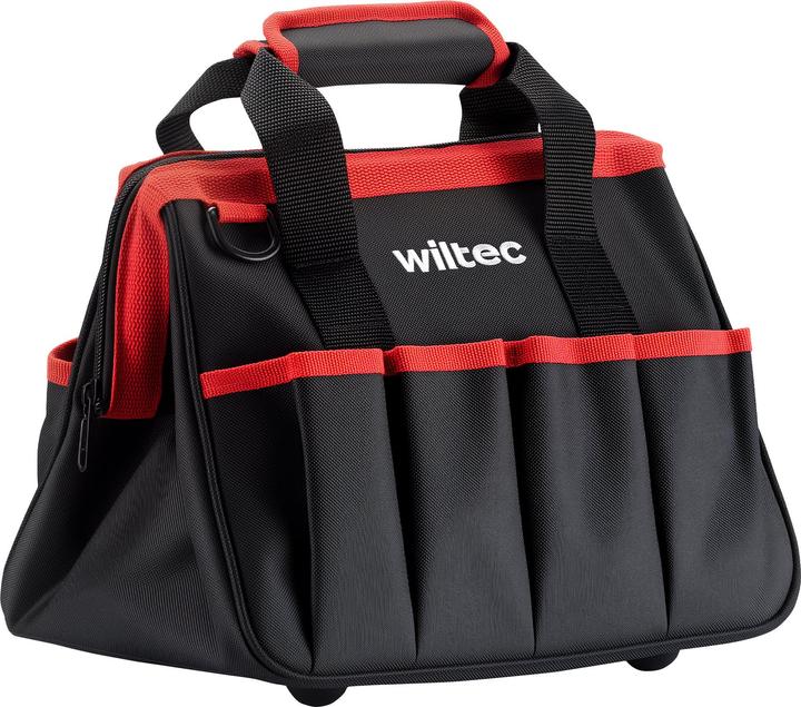 Wiltec Werkzeugtasche 30,5x23x25,5cm Arbeitstasche 9 Fächer Werkzeug Tasche Gurt