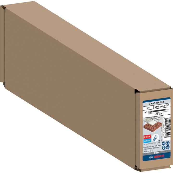 Produktbild Bosch Professional Zubehör PRO SDS plus-5C Flachmeissel-Set, 20 x 250 mm (20 mm)