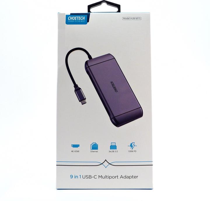 Actual product image Choetech HUB-M15 (USB-C, 9 Ports)