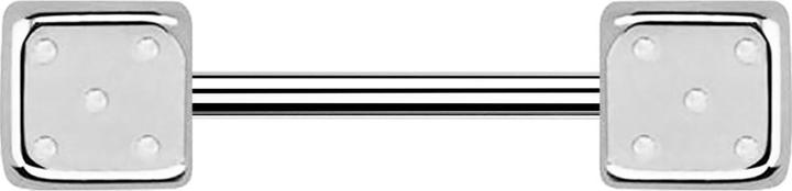 Image du produit Star Piercing Micro Barbell argent avec cube (Acier chirurgical 316L, sans laiton)