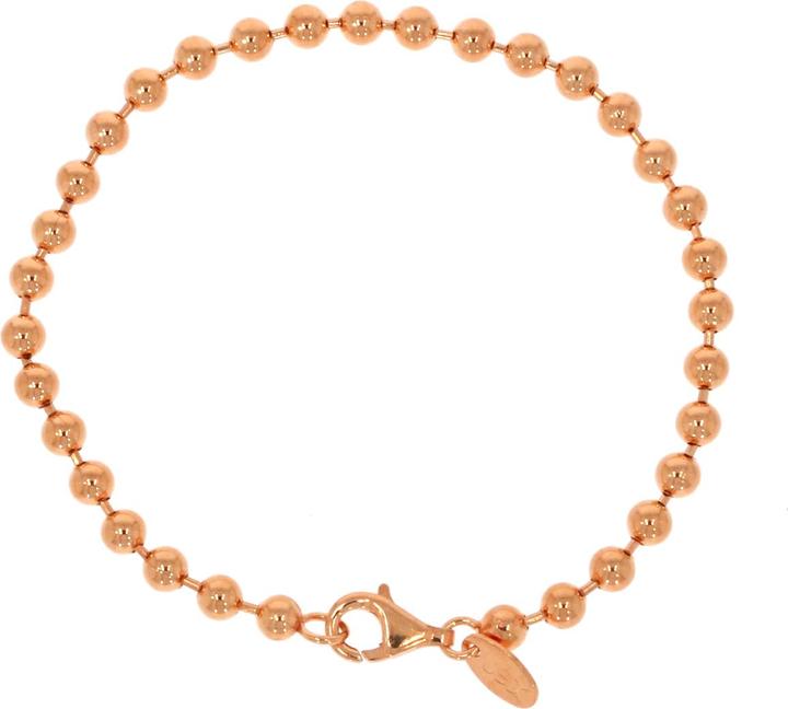 Produktbild Xen Kugelarmband 17,5 cm und 4 mm breit aus 925 Silber rosevergoldet (17.50 cm, 925 Sterling Silber)