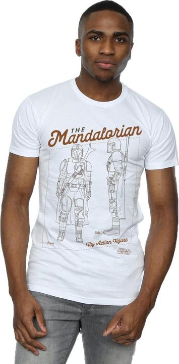 Actual product image Star Wars Mens The Mandalorian Action Figure T-Shirt (XXL)