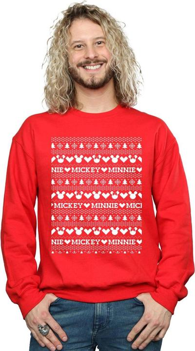 Immagine prodotto Disney Mickey And Minnie Christmas Fair Isle Felpa Uomo (S)