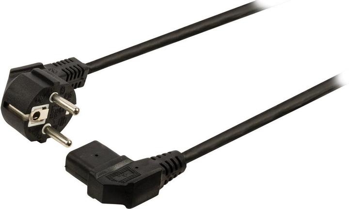 Produktbild Tecline Netzanschlusskabel, Schukostecker / Kaltgerätebuchse abgewinkelt, schwarz, 1,8 m Netzanschlusskabel (1.80 m)