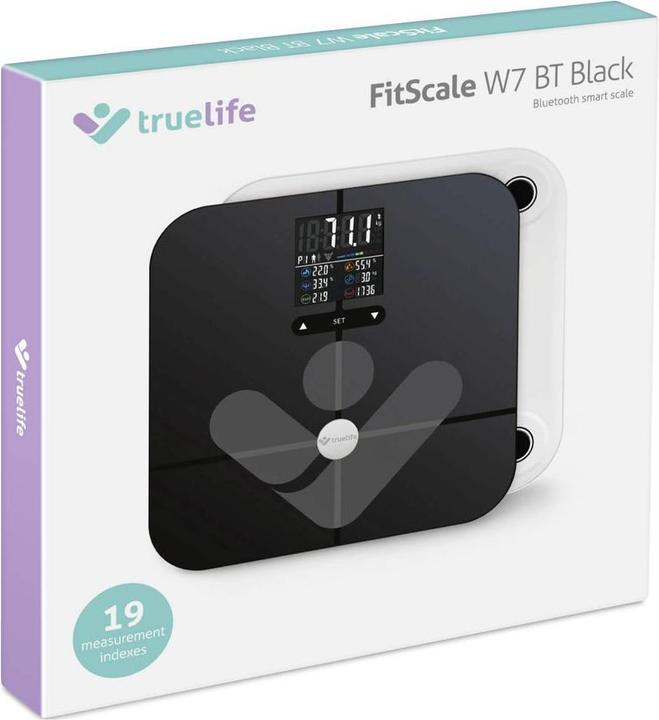 Produktbild Truelife Personenwaage max. 180 kg FitScale W7 BT black retail (180 kg)