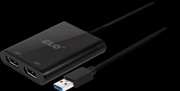 Actual product image Club 3D CSV-1477 USB A to DisplayPort (DP, 9.30 cm)