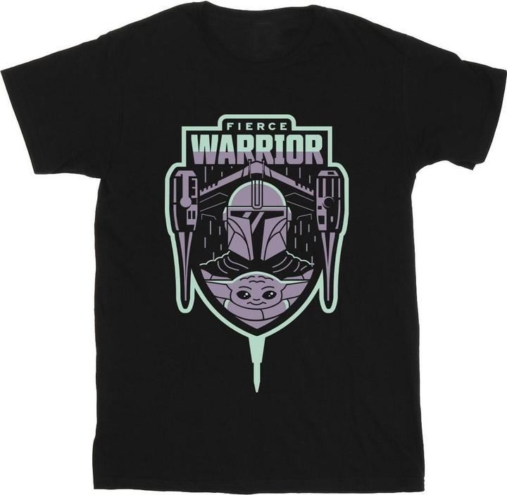 Image du produit Star Wars - T-shirt THE MANDALORIAN FIERCE WARRIOR PATCH - Homme (XL)