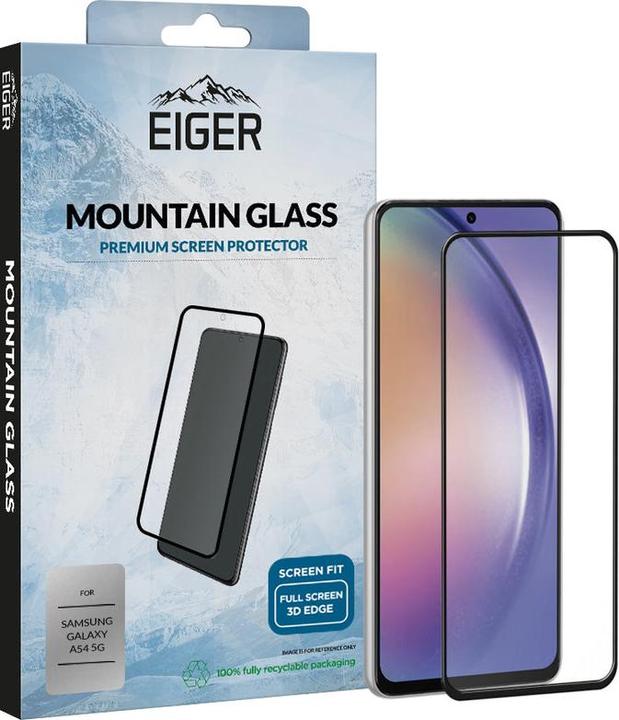 Actual product image Eiger Mountain Glass Clear Edge (1 Piece, Samsung Galaxy A54 5G)