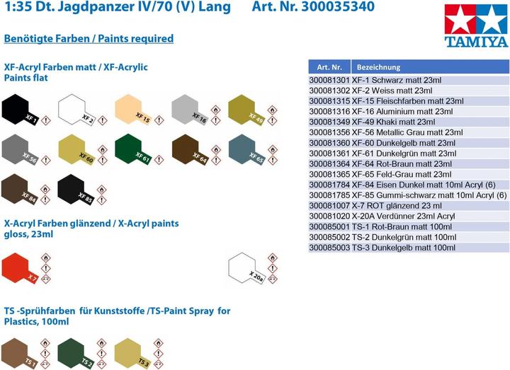 Image du produit Tamiya Char de chasse allemand IV (V) Lang