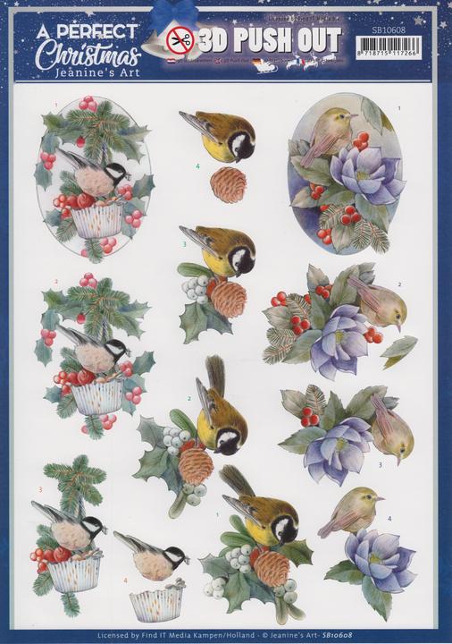 Actual product image Jeanine's Art 3D Punched Sheet Set "A Perfect Christmas (4 x)