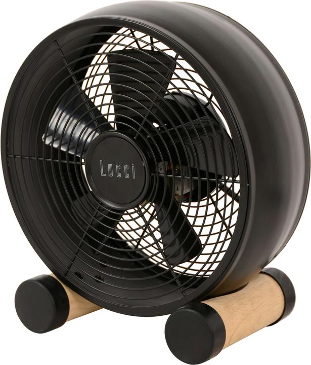 Produktbild EMZ Design-Tischventilator mit Holzfüssen (54 dB)
