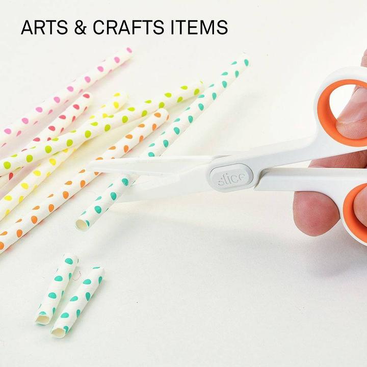 Actual product image Slice 10544 Universal scissors left-handed, right-handed 141 mm White, orange (14.10 cm)
