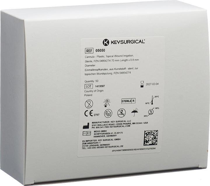 Actual product image Webstar Disposable button cannula 0.8x70mm plastic sterile 50 pcs.